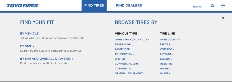 New Tire Finder